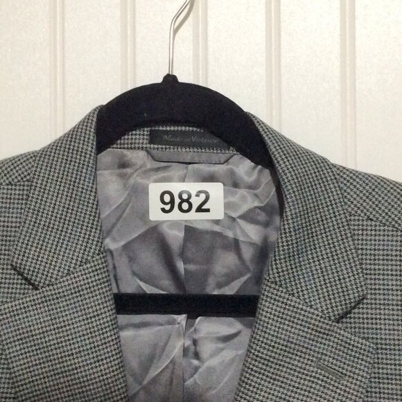 Lauren Ralph Lauren Blazer Men 52L Gray Herringbone Polyester Blend Sport Coat - Picture 2 of 3